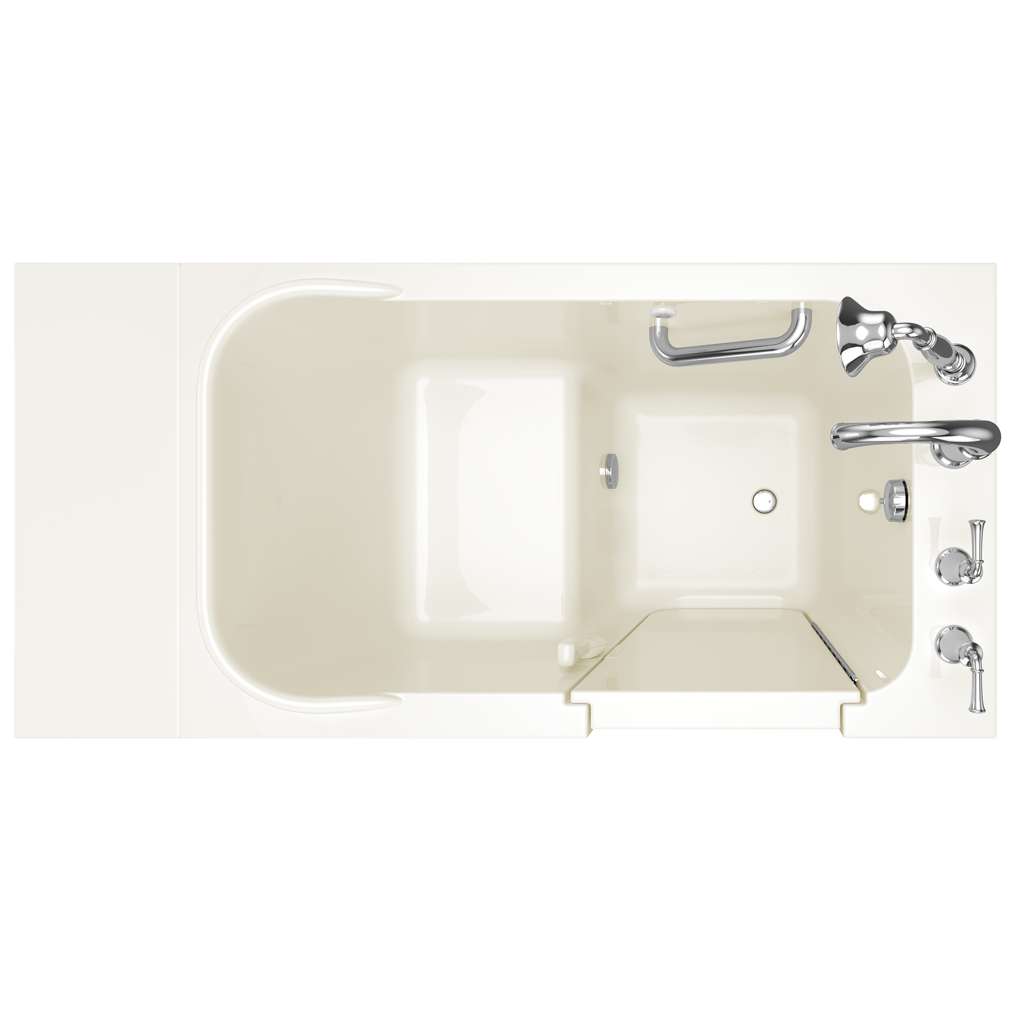 Gelcoat Value Series 28x48 inch Walk in Soaking Bathtub  Right Hand Door and Drain WIB LINEN